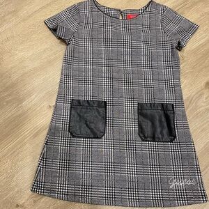 Guess Kids Plaid Dress with Black Pockets